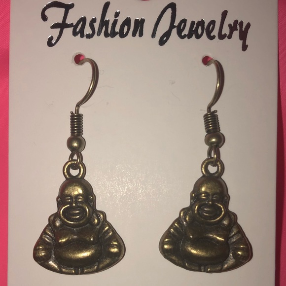 Vintage Buddha Earrings - Picture 1 of 4